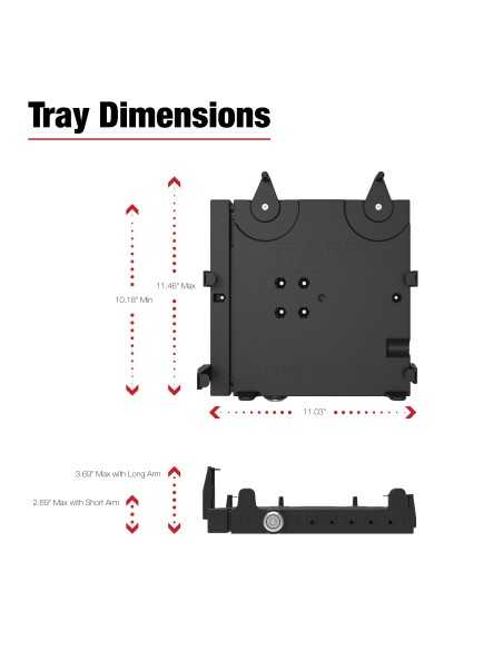 RAM® No-DrillT Laptop Mount for '15-26 Ford F-150, '17-26 F-250 + More