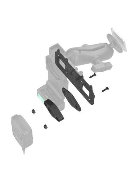 RAM® Short Bracket for PTT Microphones with Magnetic Adapter