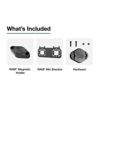 RAM® Short Bracket for PTT Microphones with Magnetic Adapter