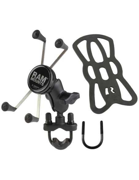 RAM® X-Grip® Large Phone Mount with Handlebar U-Bolt Base - Short