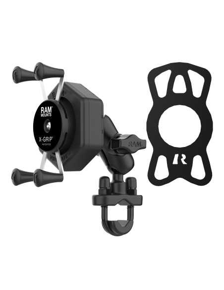 RAM® X-Grip® Phone Mount with Vibe-SafeT & U-Bolt Base - Short