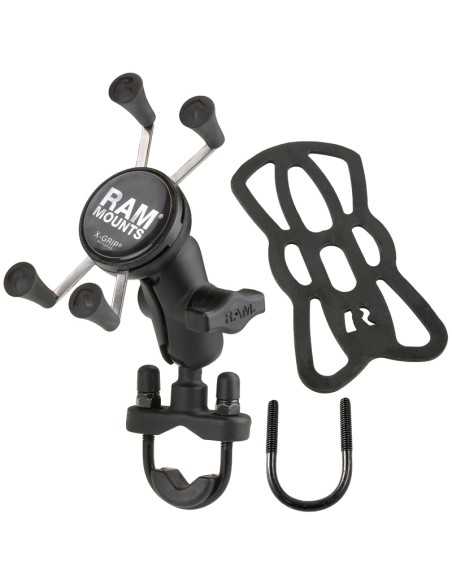 RAM® X-Grip® Phone Mount with Handlebar U-Bolt Base - Short