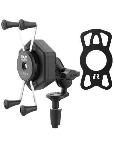 RAM® X-Grip® Large Phone Mount with Vibe-SafeT & Fork Stem Base - Short