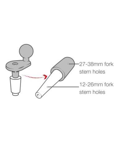 RAM® X-Grip® Large Phone Mount with Vibe-SafeT & Fork Stem Base - Short