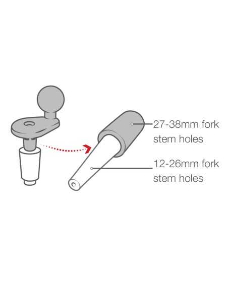 RAM® X-Grip® Large Phone Mount with Vibe-SafeT & Fork Stem Base - Short