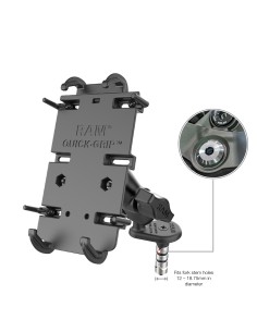 RAM®&nbsp;Quick-GripT&nbsp;XL Phone Holder with Fork Stem Wedge Base - Short 2