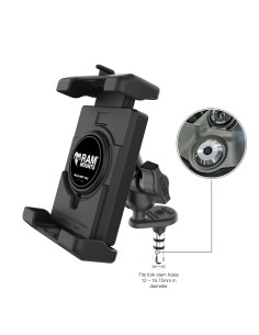 RAM®&nbsp;Quick-GripT&nbsp;Pro XL Phone Mount with Fork Stem Wedge Base - Short 2