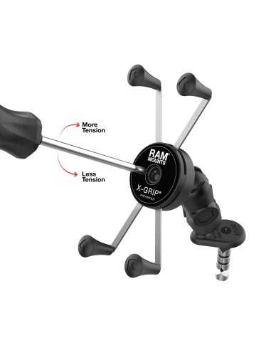 RAM®&nbsp;Rotating X-Grip®&nbsp;Large Phone Holder with Fork Stem Base - Short