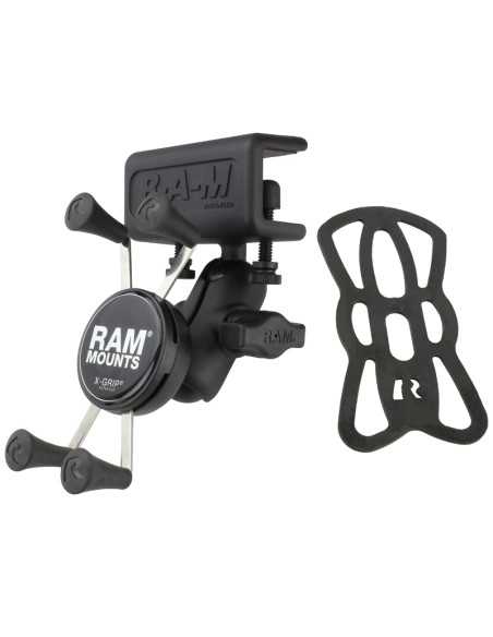 RAM® X-Grip® Phone Mount with Glare Shield Clamp Base