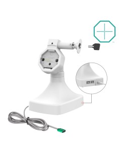 GDS® Uni-ConnT Powered Locking Tilt & Swivel Dock with USB-C + Data Gray
