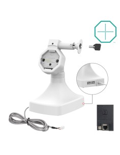 GDS® Uni-ConnT Powered Locking Tilt & Swivel Dock with PoE + Data - Gray