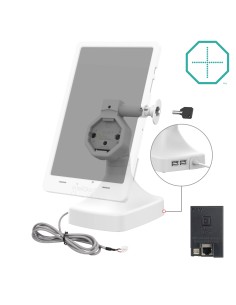 GDS® Uni-ConnT Powered Locking Tilt & Swivel Dock with PoE + Data - Gray 2