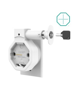 GDS® Uni-ConnT Powered Locking Wall Dock with PoE - Gray