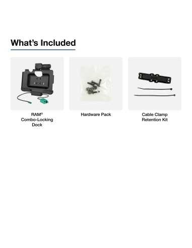 RAM® Combo-Lock Power + Dual USB Data Dock for Tab Active5 Pro & 4 Pro