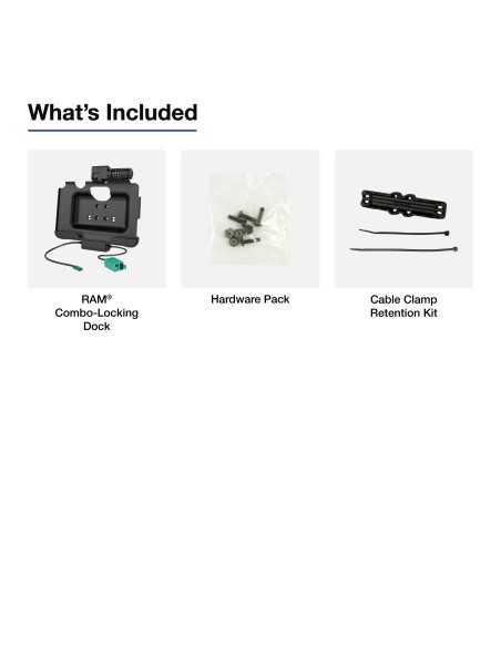 RAM® Combo-Lock Power + Dual USB Data Dock for Tab Active5 Pro & 4 Pro