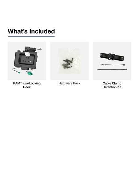 RAM® Key-Locking Power + Dual USB Data Dock for Tab Active5 Pro & 4 Pro