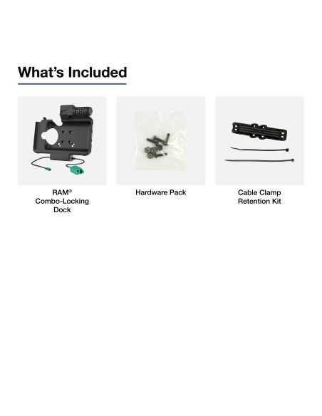RAM® Combo Locking Power + Dual USB Dock for Tab Active5 & 3