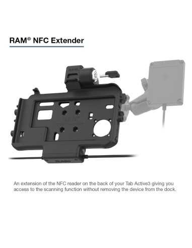 RAM® Thin-DockT Locking Power + Dual USB Dock for Tab Active5 & 3