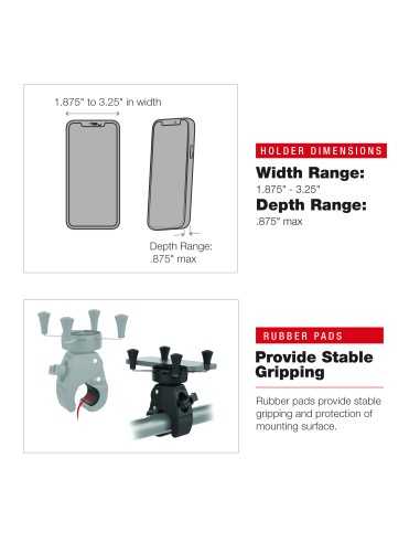 RAM® X-Grip® Phone Mount with Low-Profile Medium Tough-ClawT