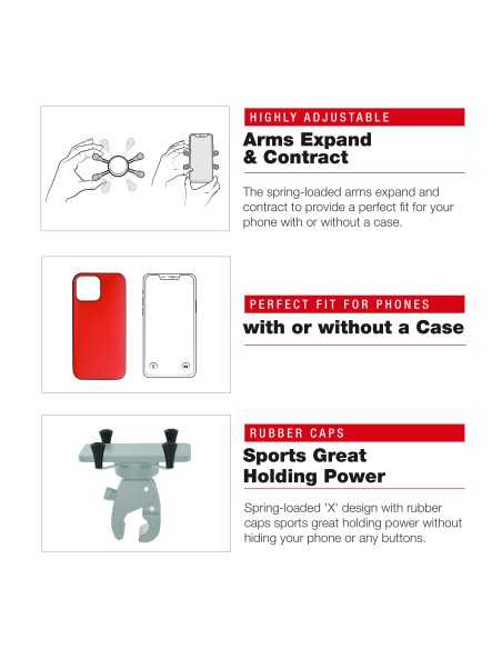 RAM® X-Grip® Phone Mount with Low-Profile Medium Tough-ClawT