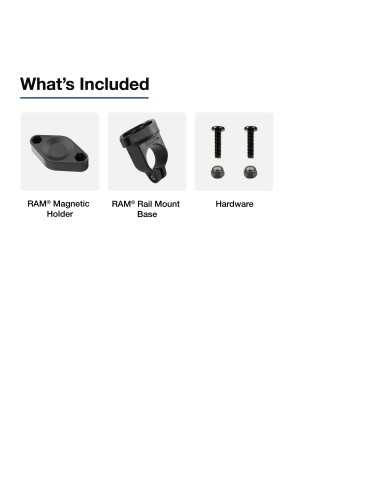 RAM® Magnetic Microphone Adapter with Composite Rail Base