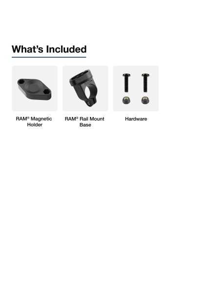 RAM® Magnetic Microphone Adapter with Composite Rail Base