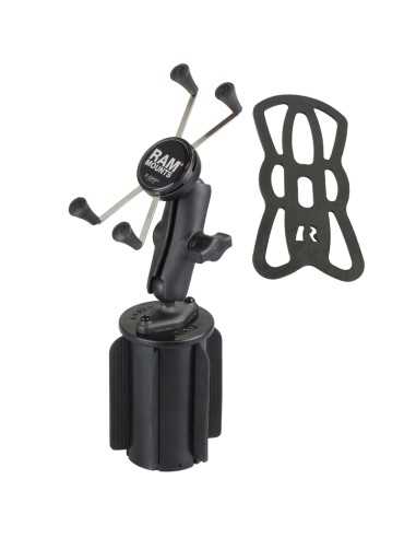 RAM® X-Grip® Large Phone Mount with RAM-A-CANT II Cup Holder Base