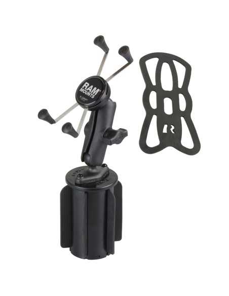 RAM® X-Grip® Large Phone Mount with RAM-A-CANT II Cup Holder Base