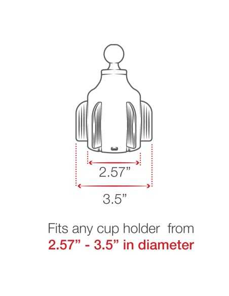RAM® X-Grip® Large Phone Mount with RAM® StubbyT Cup Holder Base