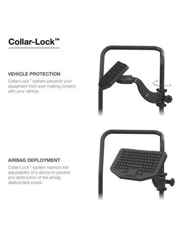 RAM® Friction Hinge 10" Curved Socket Arm with Ball for Tough-BarT