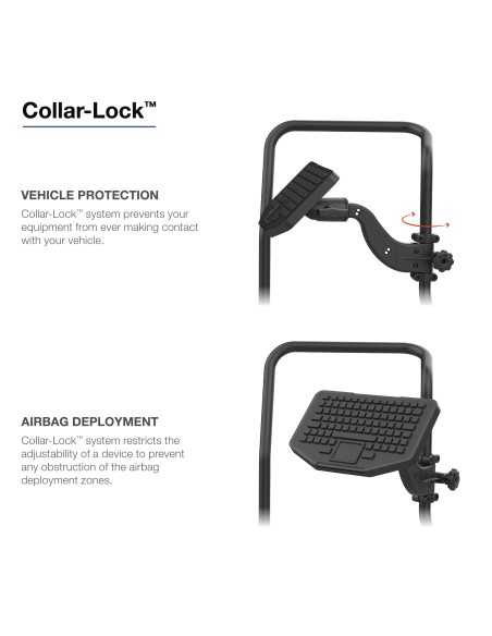 RAM® Friction Hinge 10" Curved Socket Arm with Ball for Tough-BarT