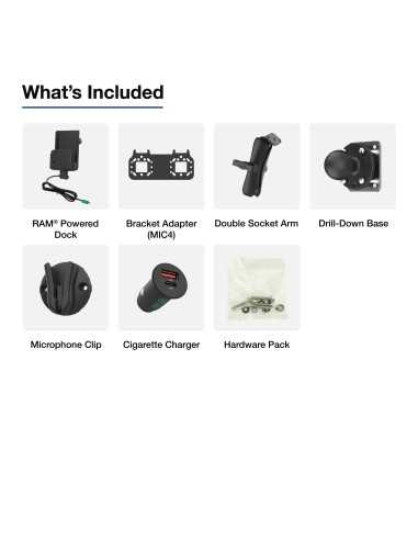 RAM® Push-to-Talk Kit for Siyata SD7 with Cigarette Charger