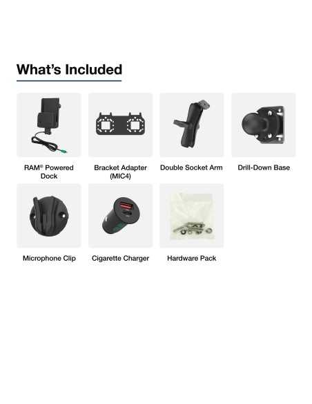 RAM® Push-to-Talk Kit for Siyata SD7 with Cigarette Charger