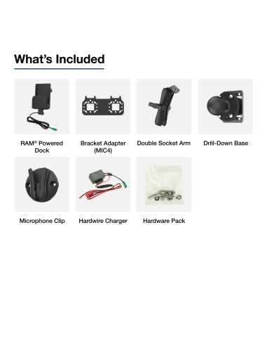 RAM® Push-to-Talk Kit for Siyata SD7 with Hardwire Charger