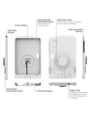 IntelliSkin® Thin-CaseT for Tab Active5 Pro & 4 Pro (Rear Pads) - Gray