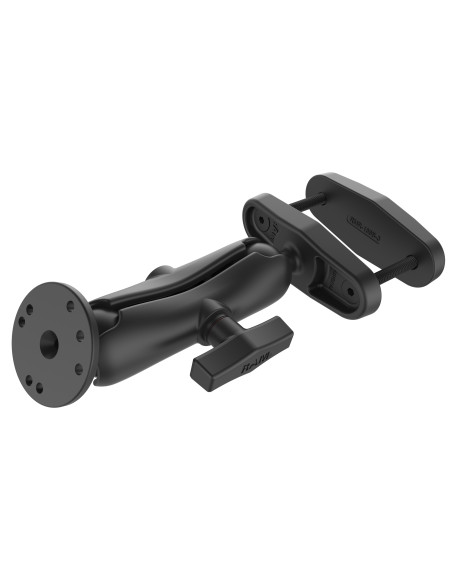 RAM® 3" Square Post Clamp Mount with Round AMPS Plate - Medium Arm RAM® 3" Square Post Clamp Mount with Round AMPS Plate - Medium Arm