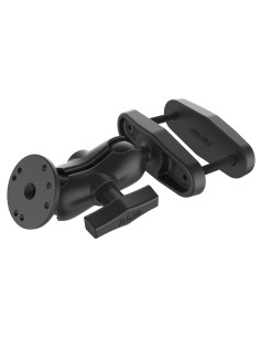 RAM® 3" Square Post Clamp Mount with Round AMPS Plate - Short Arm