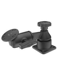RAM® Horizontal 6" Swing Arm Mount with Ball & Socket Round Plate