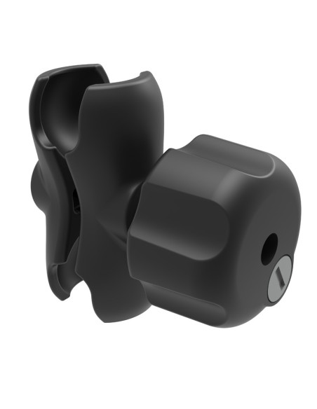 RAM® Double Socket Arm with Brass Key Lock Knob - C Size Short