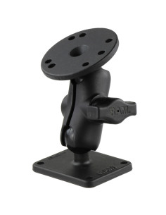 RAM® Double Ball Mount with Round Plate and 2" x 2.5" Plate